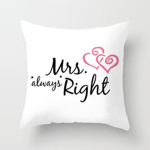 Load image into Gallery viewer, Decorative Throw Lovers Couple Pillow Case
