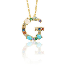 Load image into Gallery viewer, Multicolor charm Gold pendant