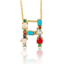 Load image into Gallery viewer, Multicolor charm Gold pendant