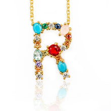 Load image into Gallery viewer, Multicolor charm Gold pendant
