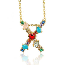 Load image into Gallery viewer, Multicolor charm Gold pendant