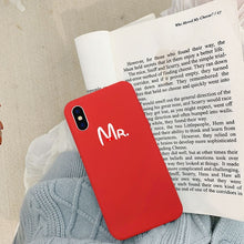 Load image into Gallery viewer, Mr Mrs Silicone Phone Cover