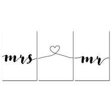 Load image into Gallery viewer, Mr Mrs Family Simple Quotes Wall Art