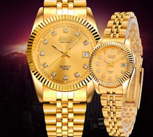 Load image into Gallery viewer, Gold Couples Wristwatches