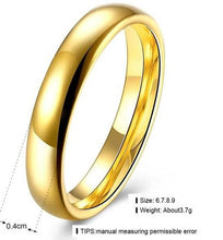 Load image into Gallery viewer, Stainless Steel Gold-color Wedding Rings