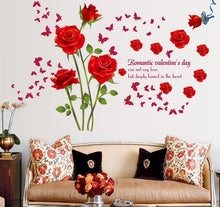 Load image into Gallery viewer, red roses wall stickers