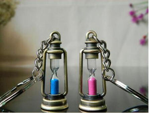 timer hourglass key chain