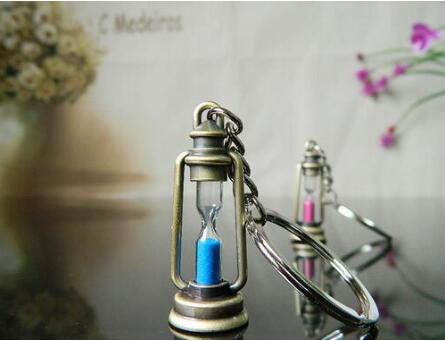 timer hourglass key chain