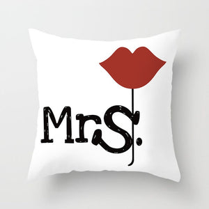 Decorative Throw Lovers Couple Pillow Case
