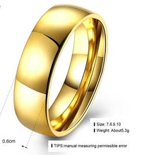 Load image into Gallery viewer, Stainless Steel Gold-color Wedding Rings
