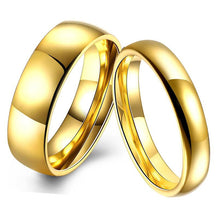 Load image into Gallery viewer, Stainless Steel Gold-color Wedding Rings
